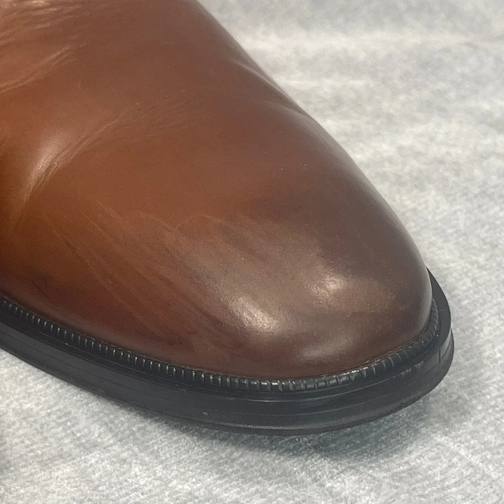 Kenneth‎ Cole Tully Derby Mens 10M Brown Leather Dress Shoes Techni-Cole